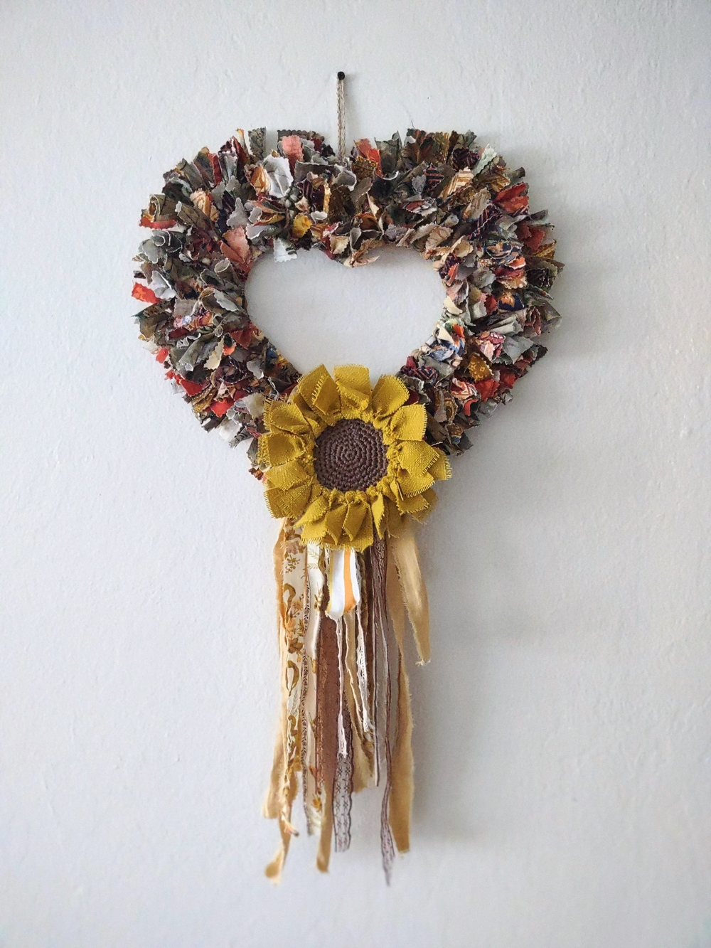 Boho Farmhouse Shabby Chic Fall Wreath